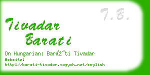 tivadar barati business card